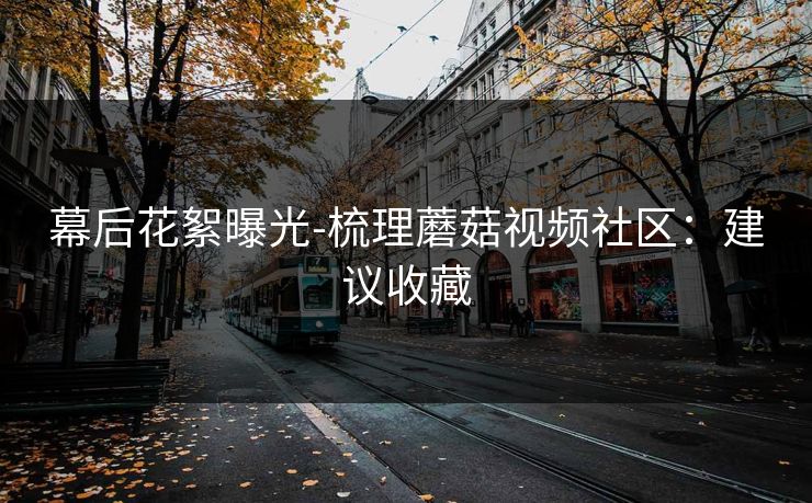 幕后花絮曝光-梳理蘑菇视频社区：建议收藏